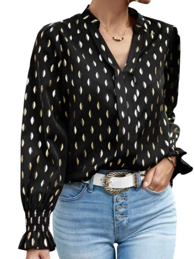 Miss Sparkling The Brenda Blouse In Black