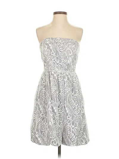 Pre-owned Miss T By Trina Turk Cocktail Dress In Silver