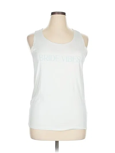 Pre-owned Miss To Mrs Sleeveless T-shirt In White