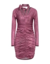 Miss Unike Woman Mini Dress Magenta Size 6 Polyester, Elastane