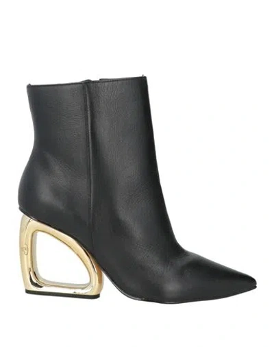 Miss Unique Woman Ankle Boots Black Size 8 Leather