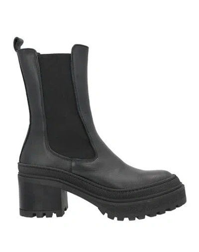 Miss Unique Woman Ankle Boots Black Size 8 Leather