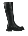 Miss Unique Woman Boot Black Size 8 Leather In Black