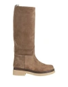 Miss Unique Woman Boot Khaki Size 9 Leather In Sand