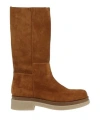 Miss Unique Woman Boot Tan Size 9 Soft Leather In Brown