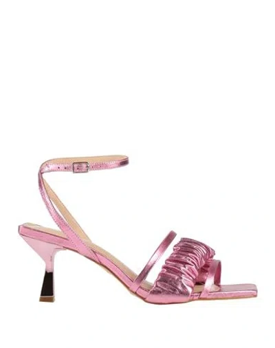 Miss Unique Woman Sandals Antique Rose Size 7 Leather In Pink