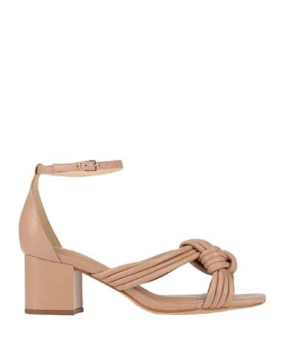 Miss Unique Woman Sandals Blush Size 7 Leather In Pink