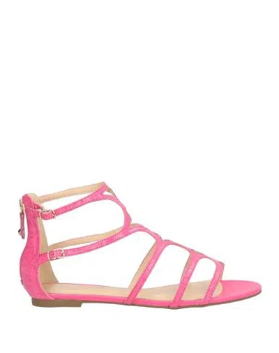 Miss Unique Woman Sandals Magenta Size 7 Leather