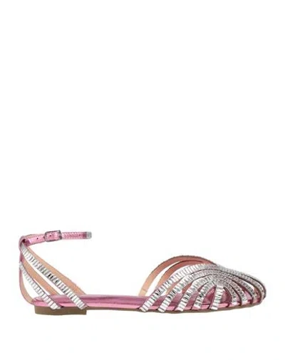 Miss Unique Woman Sandals Pink Size 8 Leather