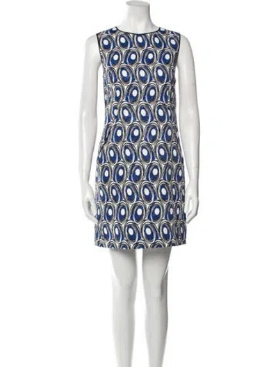 Pre-owned Miss Wu Printed Mini Dress W/ Tags In White