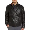 Missani Le Collezioni Contrast Trim Lambskin Leather Jacket In Black
