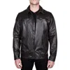 Missani Le Collezioni Reversible Leather Jacket In Brown Navy
