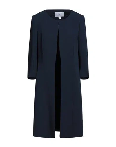 Missetern Woman Overcoat & Trench Coat Midnight Blue Size 10 Pes - Polyethersulfone, Viscose, Cotton
