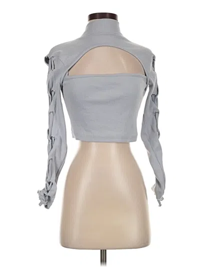 Pre-owned Missguided 3/4 Sleeve Blouse In Gray
