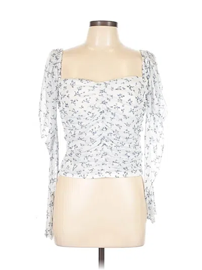 Pre-owned Missguided 3/4 Sleeve Blouse In White