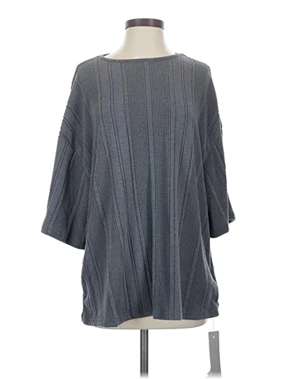 Pre-owned Missguided 3/4 Sleeve T-shirt In Gray