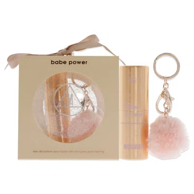 Missguided Babe Power By  For Women - 2 Pc Mini Gift Set 10ml Edp Spray, Mini Pom Pom Keyring In Multi
