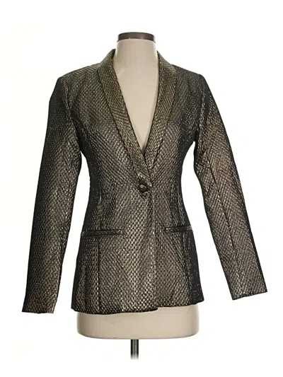 Pre-owned Missguided Blazer Jacket In Gold