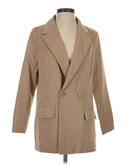 Pre-owned Missguided Blazer Jacket In Tan