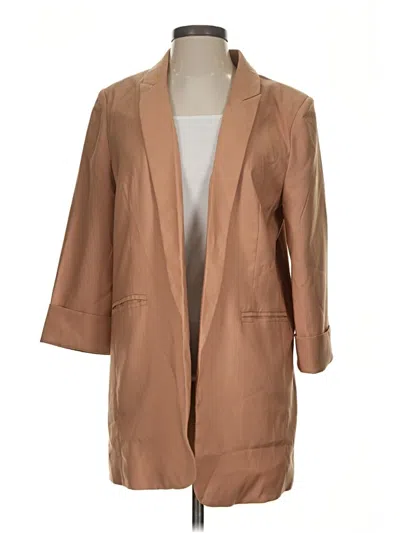 Pre-owned Missguided Blazer Jacket In Tan