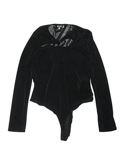 Pre-owned Missguided Bodysuit In Black