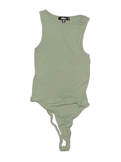 Pre-owned Missguided Bodysuit In Green
