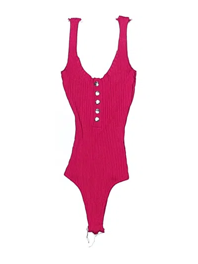 Pre-owned Missguided Bodysuit In Pink