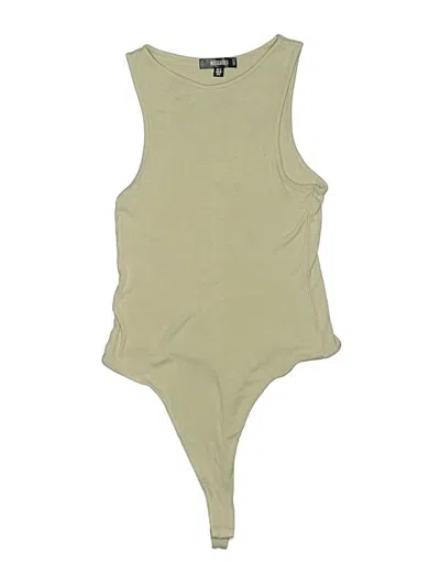 Pre-owned Missguided Bodysuit In Tan