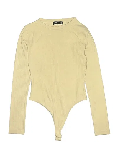 Pre-owned Missguided Bodysuit In Yellow