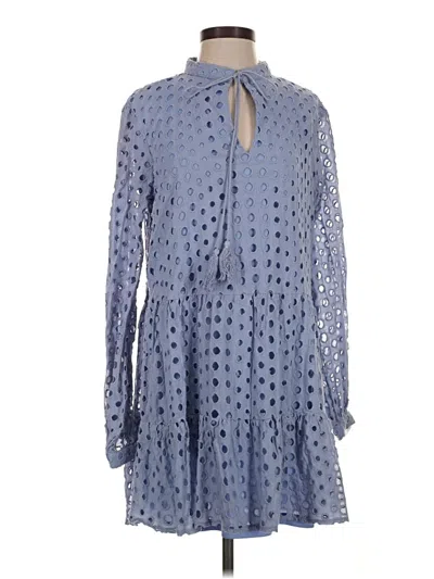 Pre-owned Missguided Casual Dress In Blue
