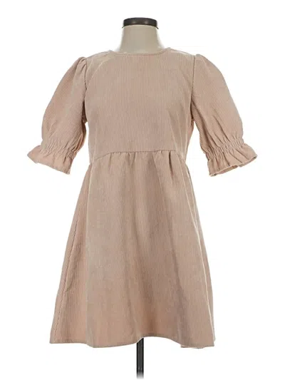 Pre-owned Missguided Casual Dress In Brown