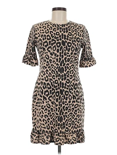 Pre-owned Missguided Casual Dress In Brown