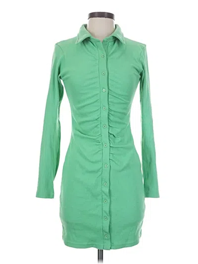 Pre-owned Missguided Casual Dress In Green