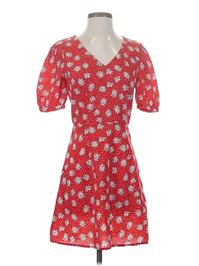 Pre-owned Missguided Casual Dress In Red