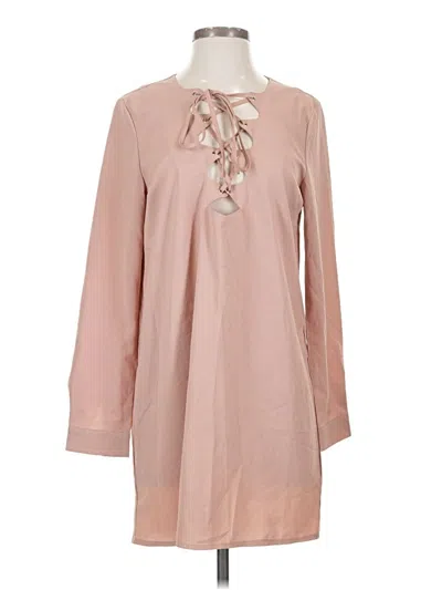 Missguided Casual Dress In Tan