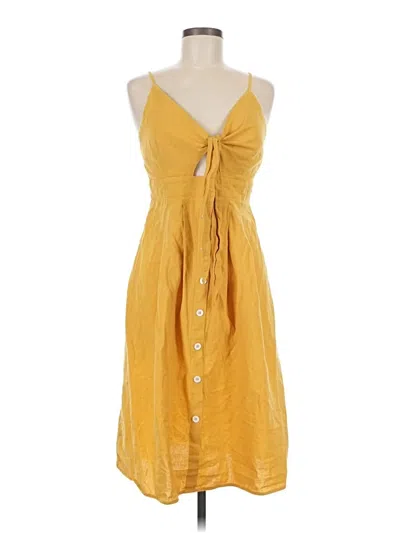 Pre-owned Missguided Casual Dress In Yellow