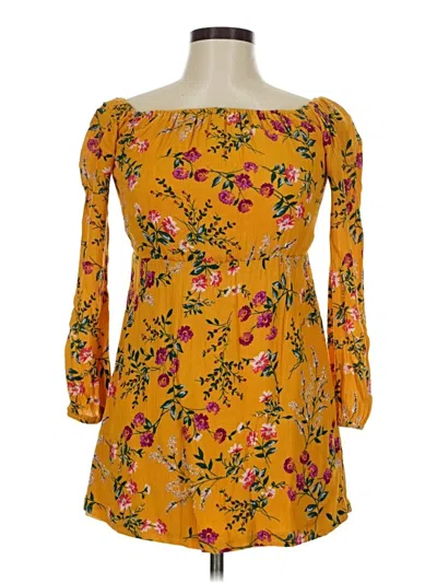 Pre-owned Missguided Casual Dress In Yellow