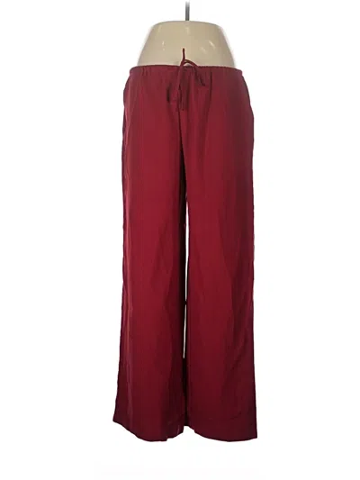 Pre-owned Missguided Casual Pants In Burgundy