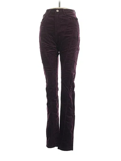 Pre-owned Missguided Casual Pants In Burgundy
