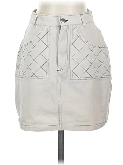 Pre-owned Missguided Casual Skirt In Gray
