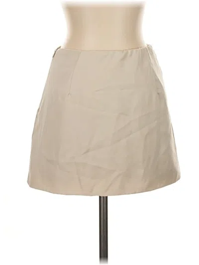 Pre-owned Missguided Casual Skirt In Ivory