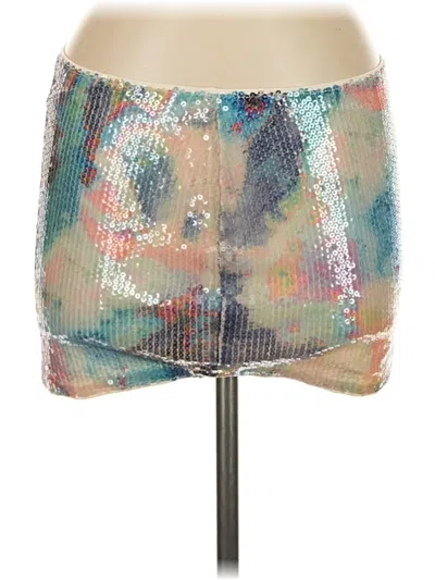 Pre-owned Missguided Casual Skirt In Silver