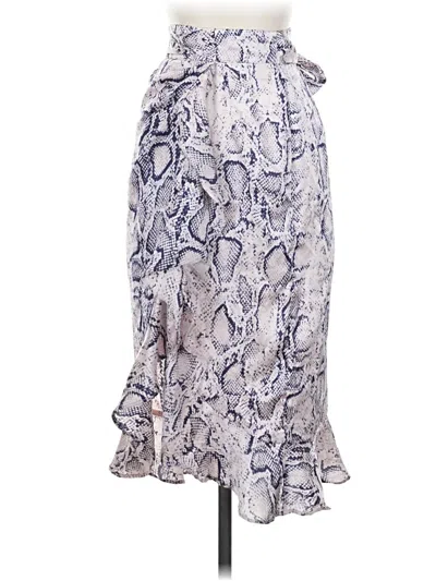 Pre-owned Missguided Casual Skirt In Silver