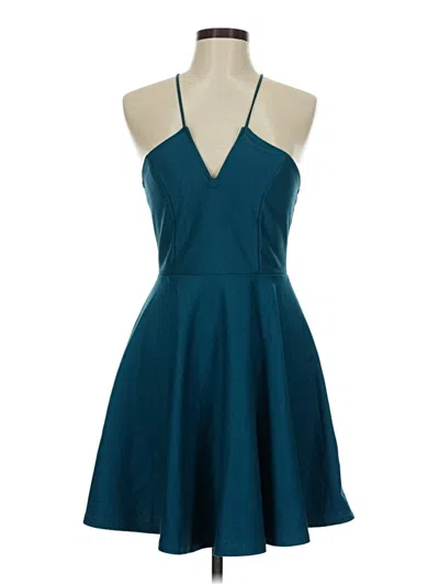 Pre-owned Missguided Cocktail Dress In Blue