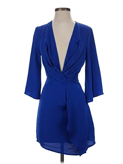 Pre-owned Missguided Cocktail Dress In Blue