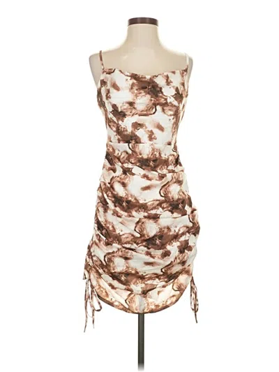 Pre-owned Missguided Cocktail Dress In Brown