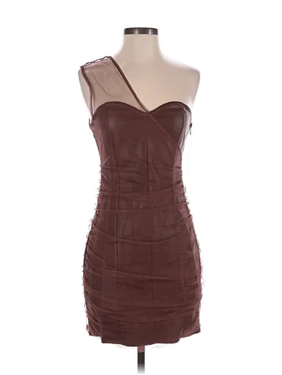 Pre-owned Missguided Cocktail Dress In Brown