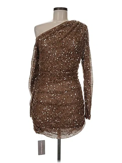 Pre-owned Missguided Cocktail Dress In Brown