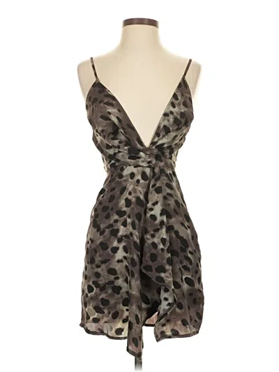 Pre-owned Missguided Cocktail Dress In Brown
