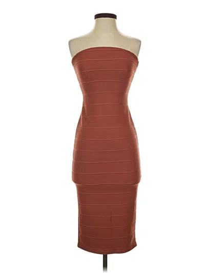Pre-owned Missguided Cocktail Dress In Brown